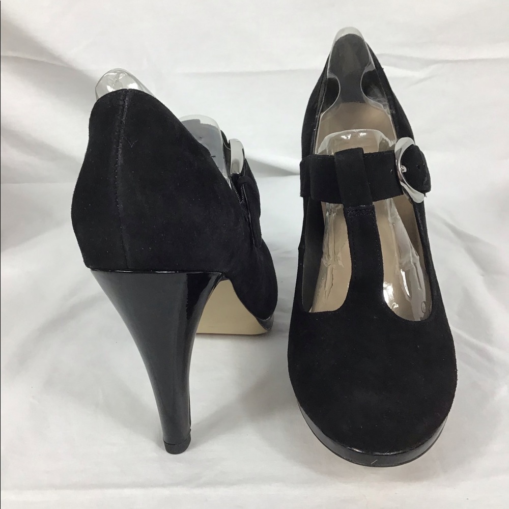 Franco Sarto Nalia Black Suede pumps. 6M